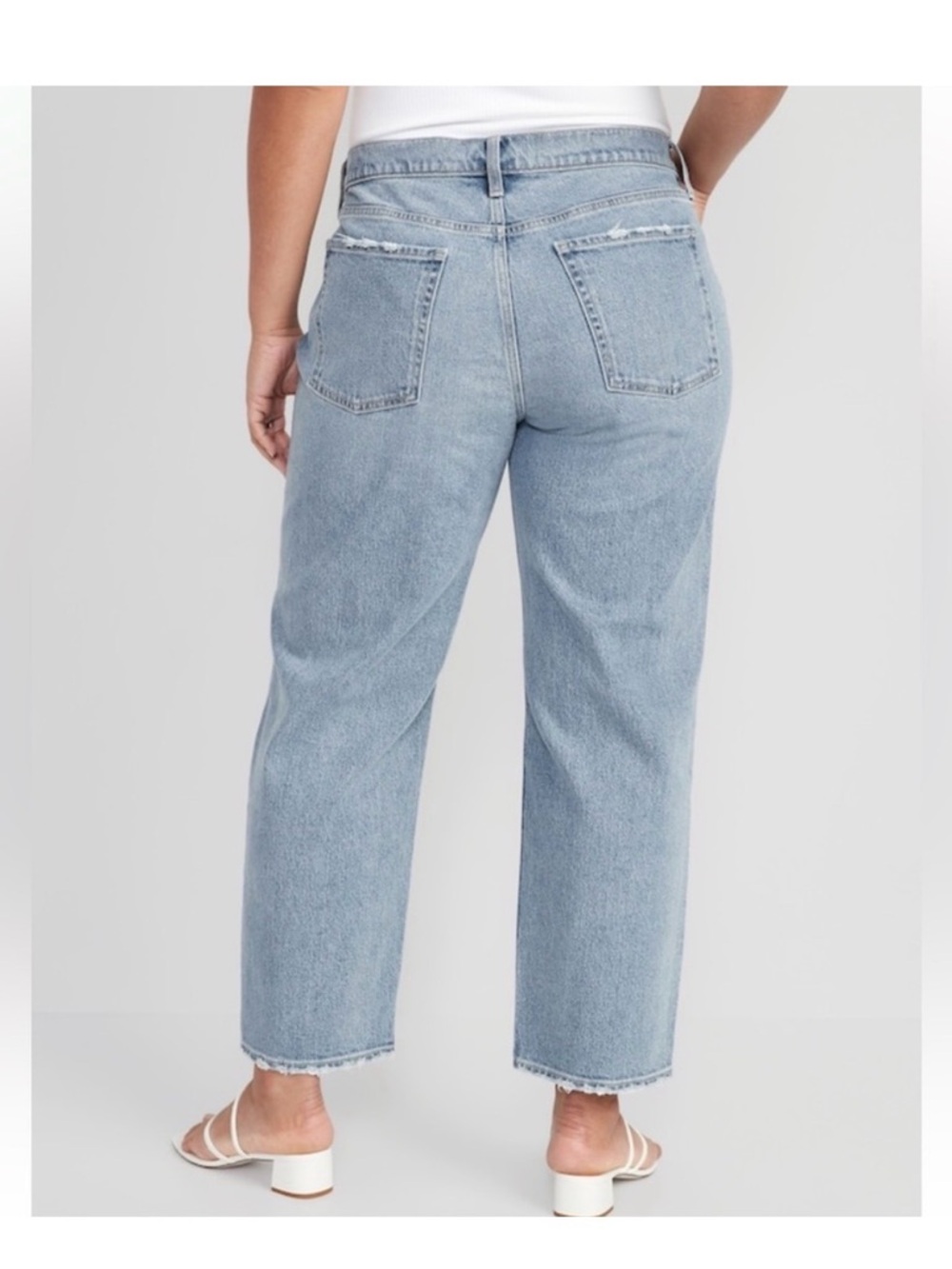 Old Navy Mid-Rise Boyfriend Loose Jeans - Blue - Picture 2 of 7